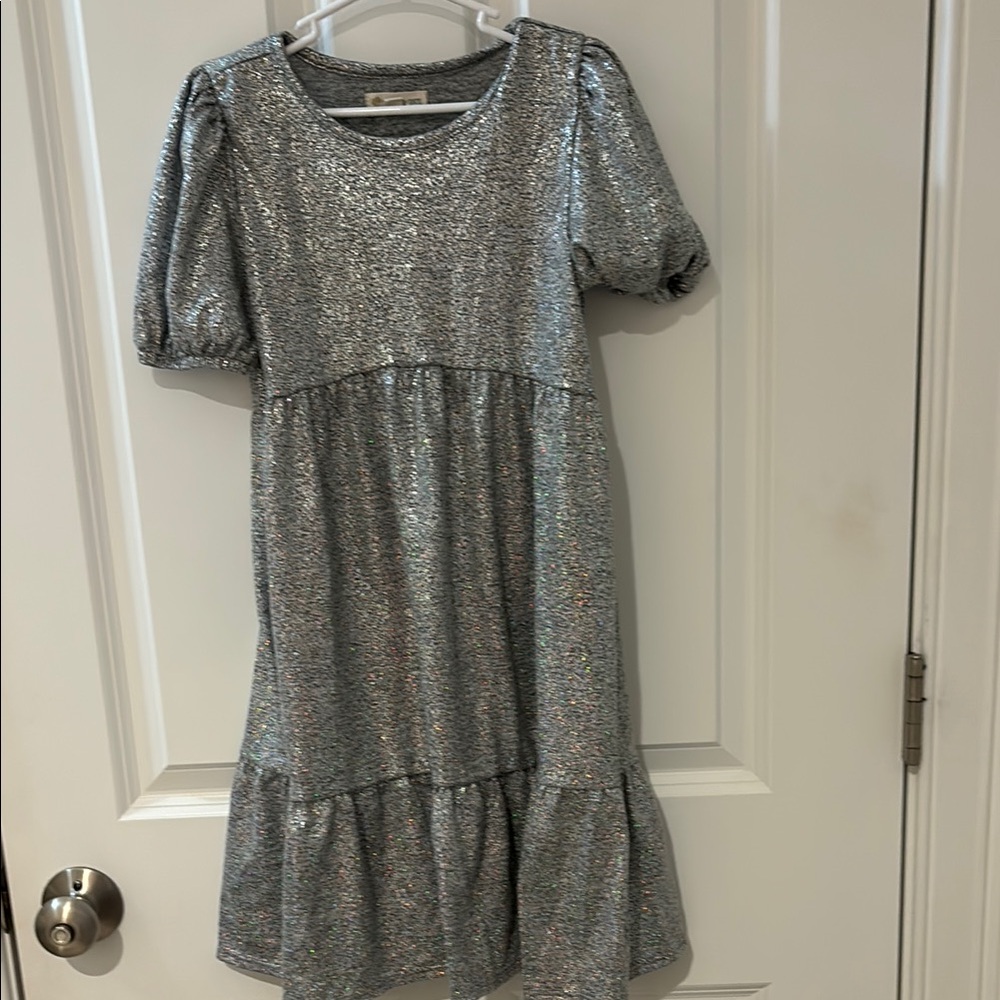 Kids Tucker & Tate sz Sm Silver Glitter Kids Dress